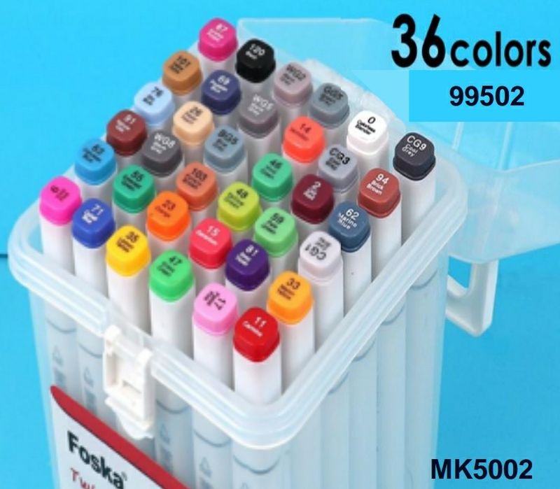 Marcadores 2 Puntas MK5002 36 colores