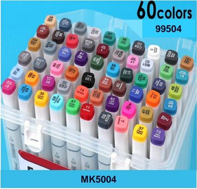 Marcadores 2 Puntas MK5004 60 colores