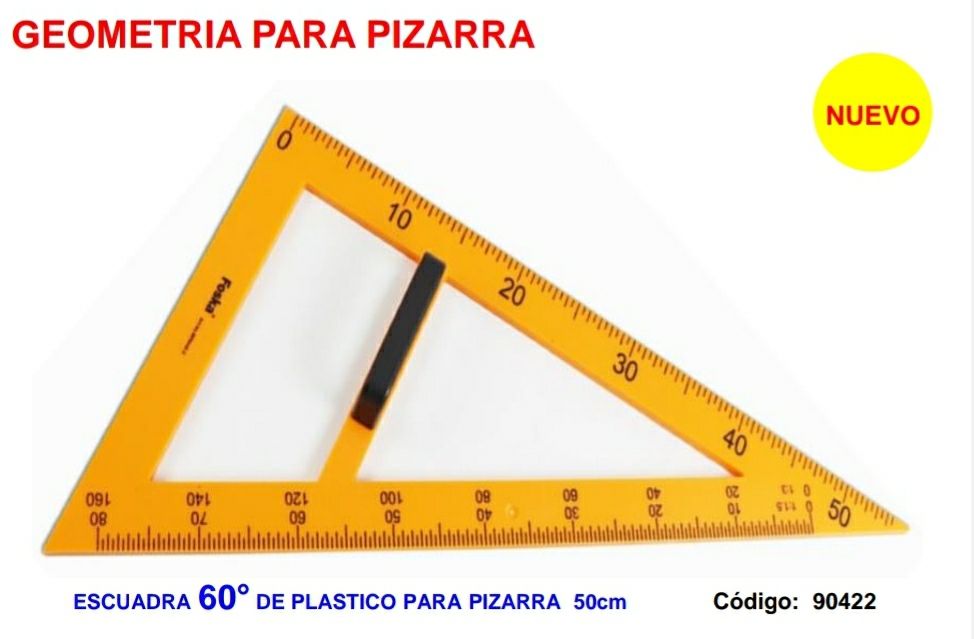 Escuadra 60 grados para Pizarra /Pizarron 50 Cm