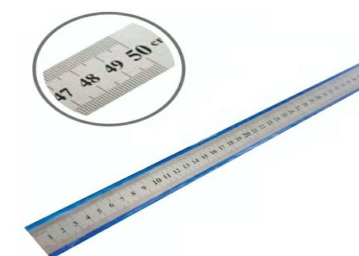 Regla de Metal  50 cm  / 20 Pulgadas