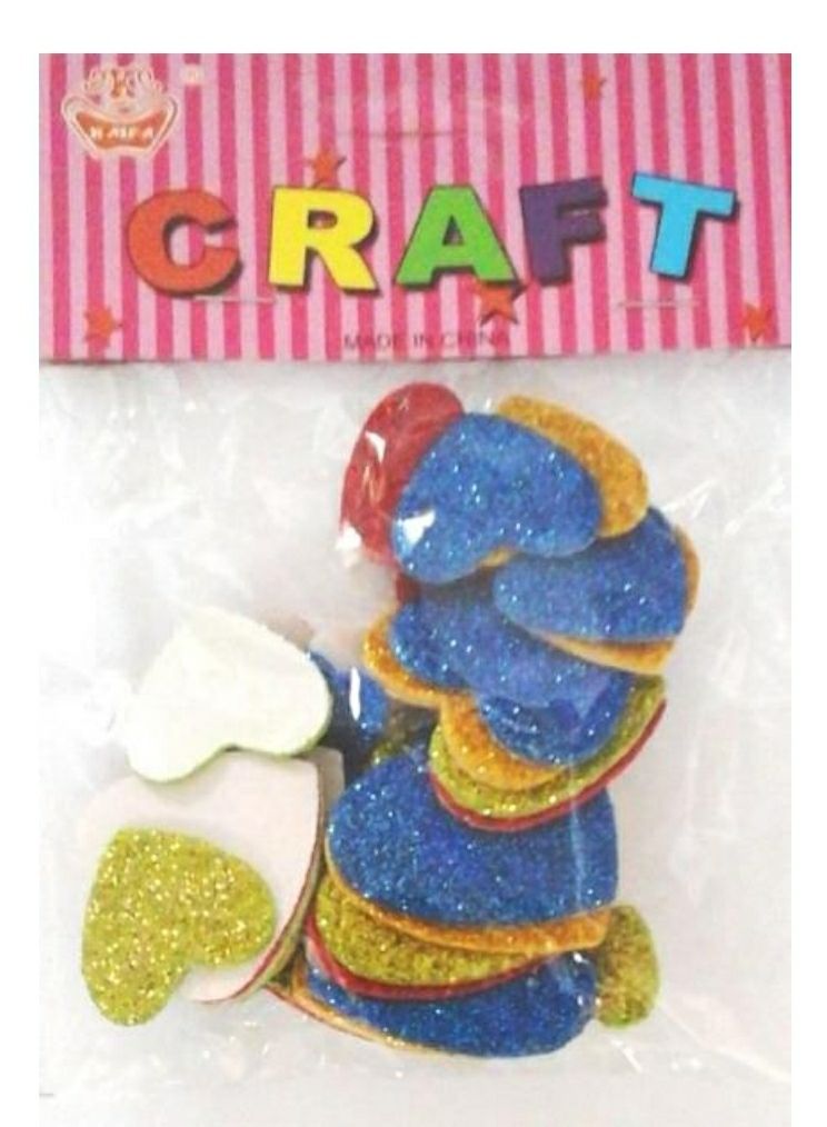 Goma Eva GLITTER en formas Auto-adhesivas