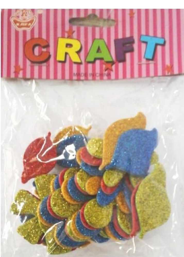 Goma Eva GLITTER en formas Auto-adhesivas