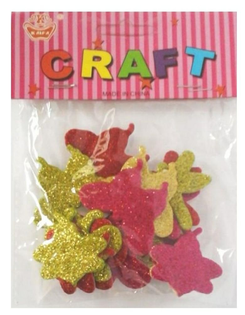 Goma Eva GLITTER en formas Auto-adhesivas