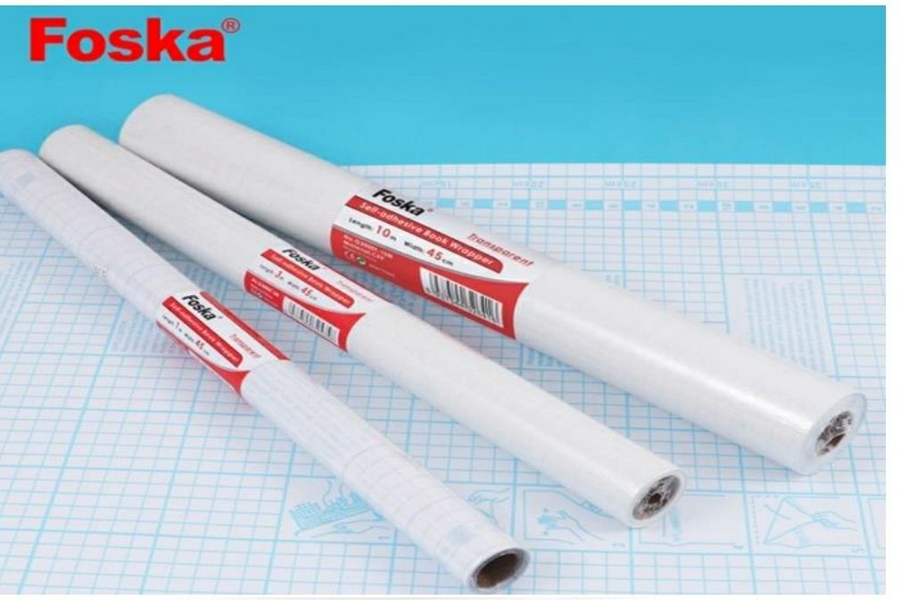 Papel adhesivo en rollo transparente de 3 metros