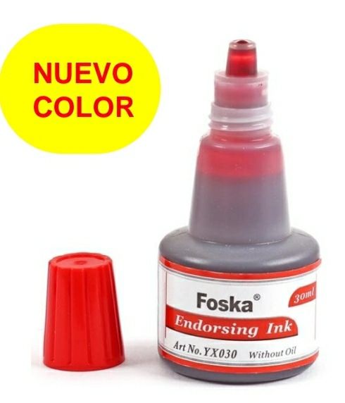 Tinta para sellos de 30ml  Roja