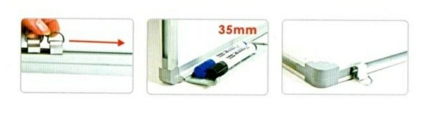 Pizarra Blanca 45 *60  Marco Aluminio