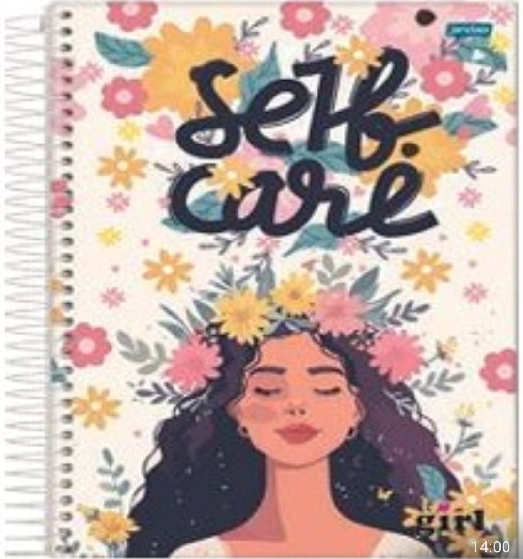 Cuadernola Jandaia 80 hojas  tapa dura sobres y stickers