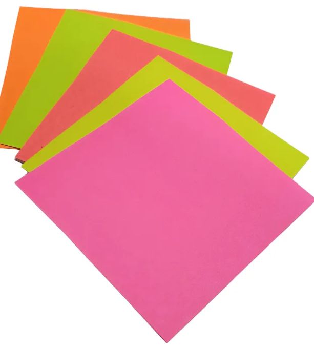 Papel Glase Fluo Mazo de 15 hojas