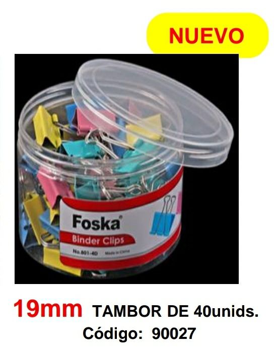 Aprieta Papel 19 mm 3/4" de colores