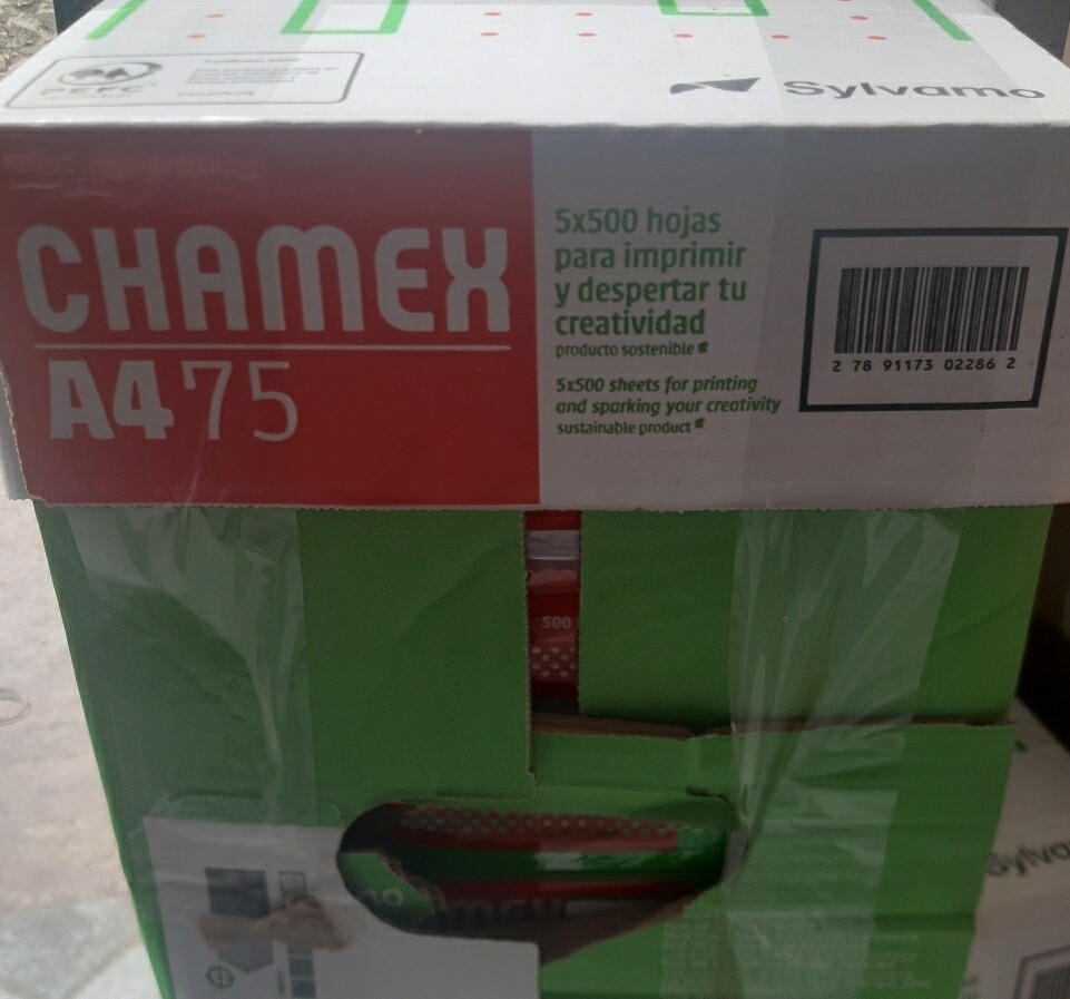 Papel Fotocopia A4 de 75g.  500 hojas