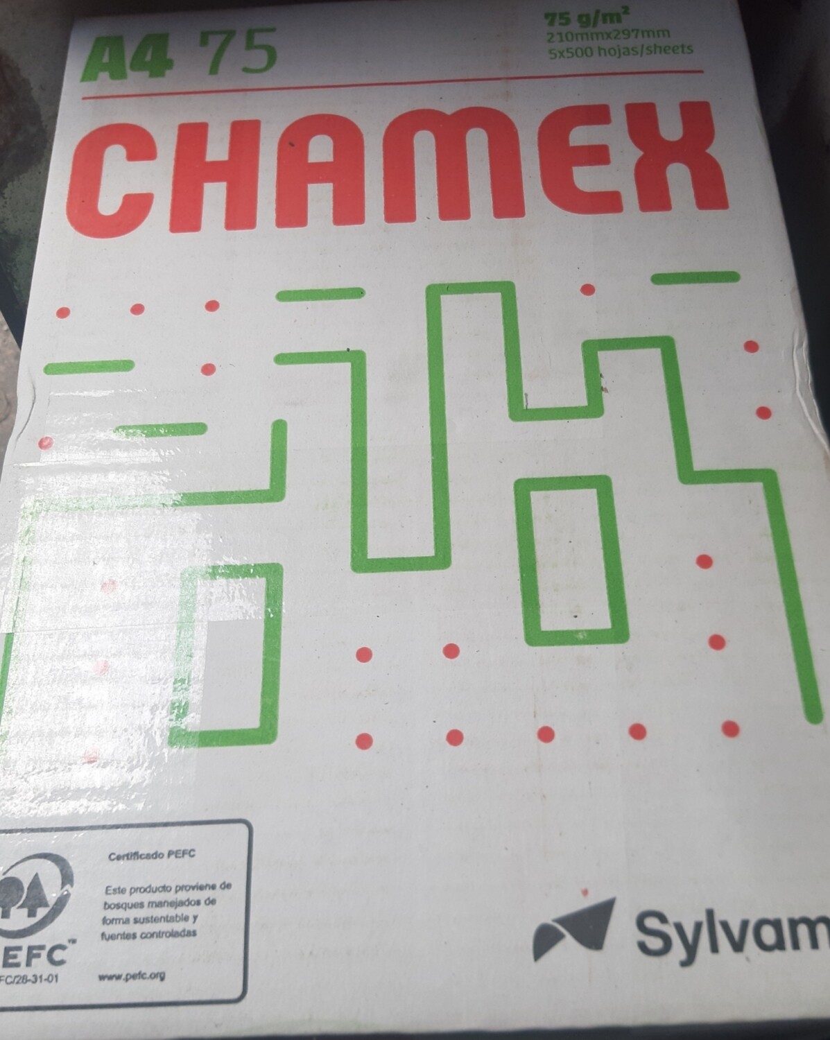 Papel Fotocopia A4 de 75g.  500 hojas