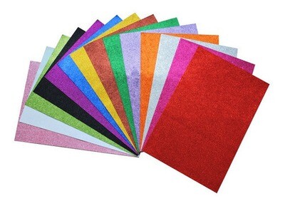 Goma Eva formato 40*60 con Glitter