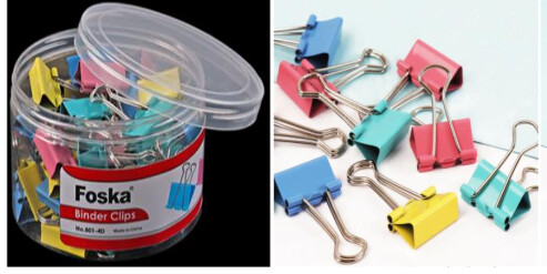 Aprieta Papel FOSKA 25 mm. 1" DE COLORES FRASCO x48