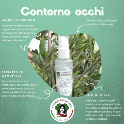 Contorno Occhi camomilla e olio di oliva