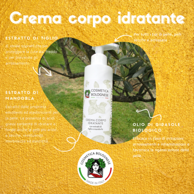 Crema Corpo idratante tiglio e mandorla