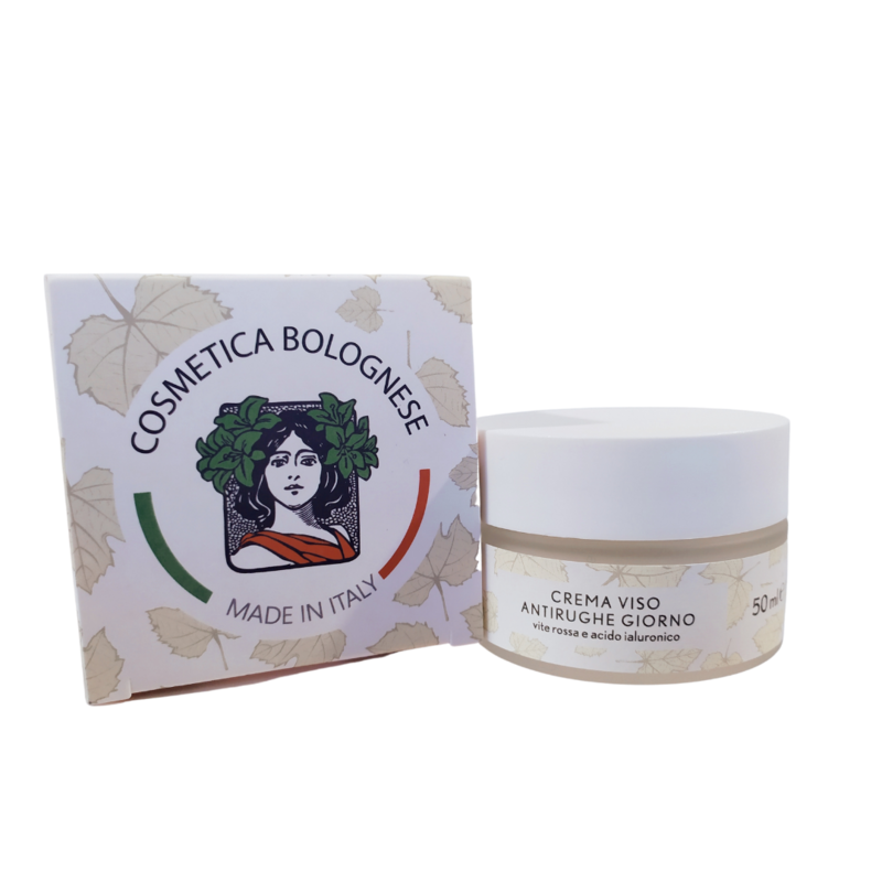 Crema Viso antirughe giorno acido ialuronico e vite rossa