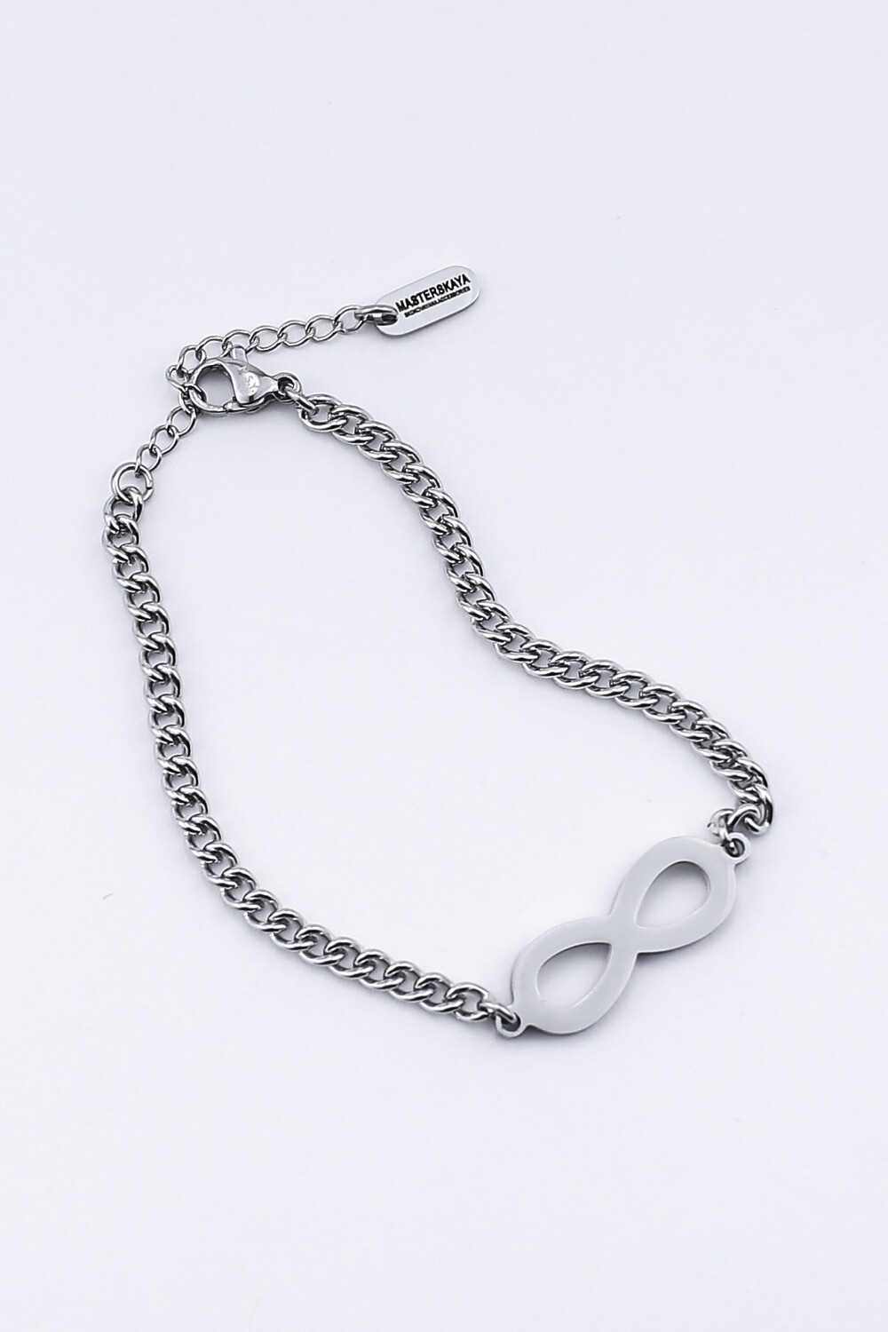"Infinity" bracelet on a thin chain