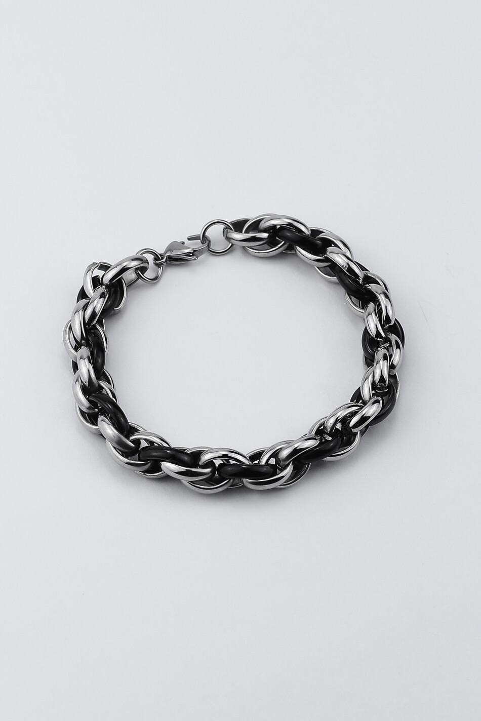 Cord bracelet with a black link