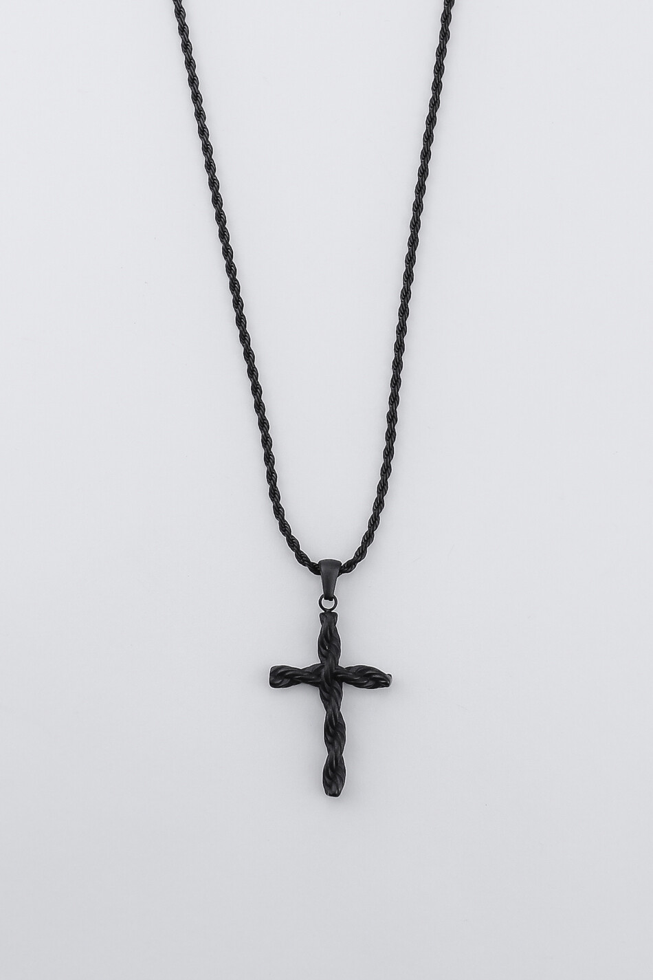 Black Chain with a small pendant Cross-harness