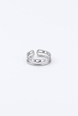 Double ring "Imitation of a chain"