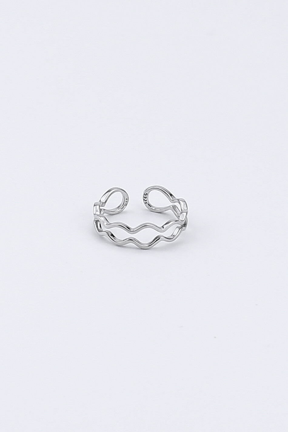 Double open ring "Wave"