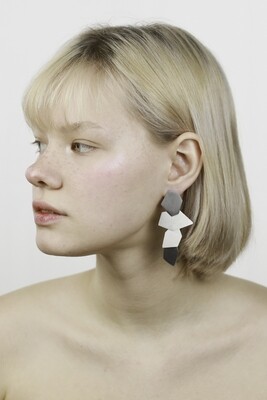 Earrings "Matte geometric plates"