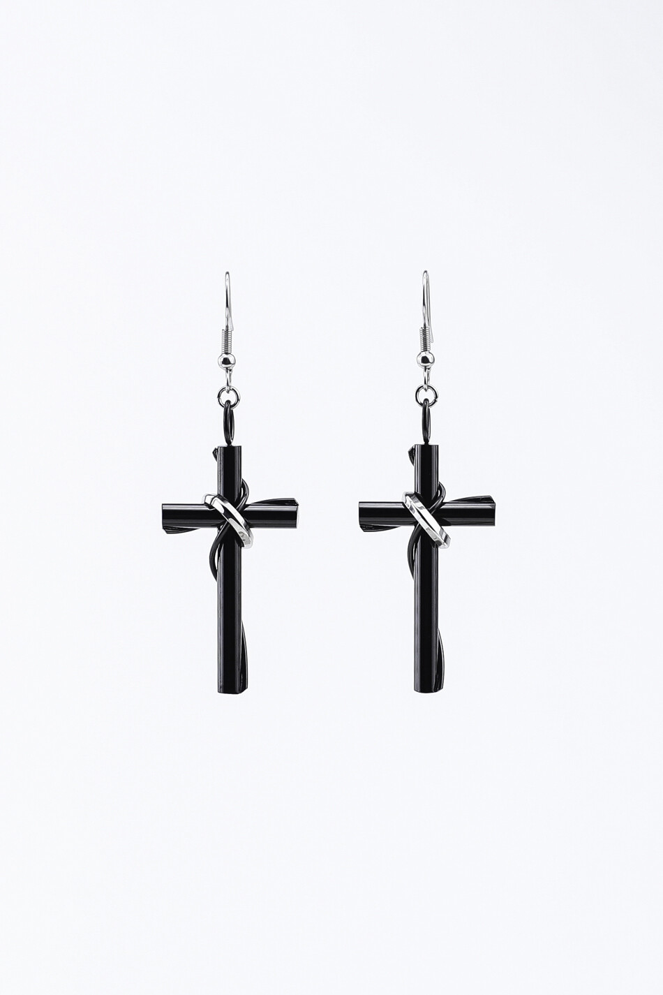 Earrings "Cross with interlacing"