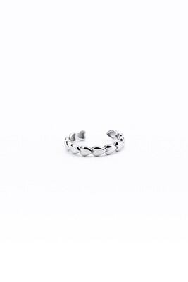 Silver ring "Chain of Hearts"