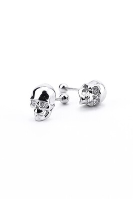 Labret earrings "Silver Skull"
