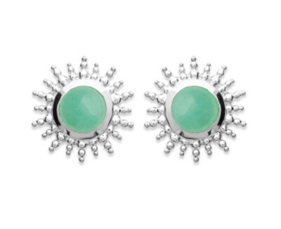 Boucles d'oreilles soleils aventurine