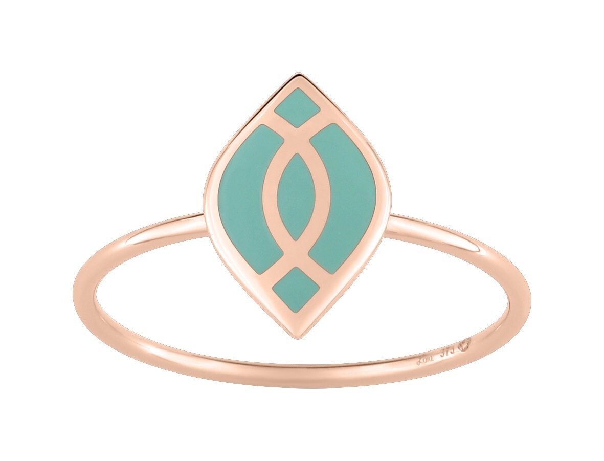 Bague ondine vert d'eau