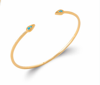 Bracelet jonc gouttes turquoise