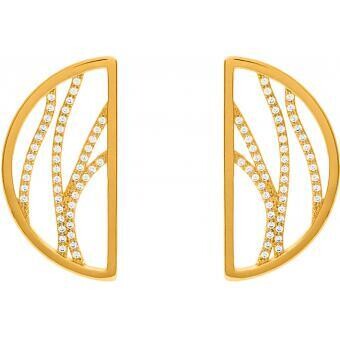 Boucles d'oreilles Les Georgettes Précieuses Demi Lune Perroquet 30mm Boucles d'oreilles Les Georgettes Précieuses Demi Lune Perroquet 30mm