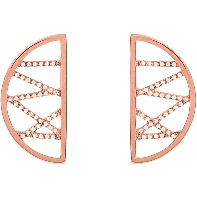 Boucles d'oreilles Les Georgettes Précieuses Demi Lune Liens 30mm Boucles d'oreilles Les Georgettes Précieuses Demi Lune Liens 30mm