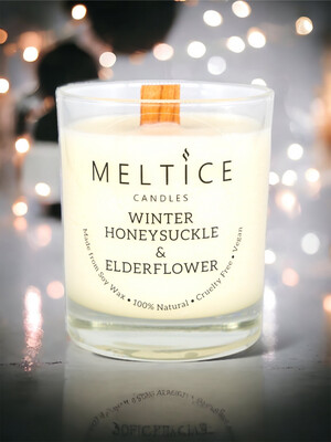 Enhance Your Space with Our Luxurious Christmas Candles - Winter Honeysuckle & Elderflower