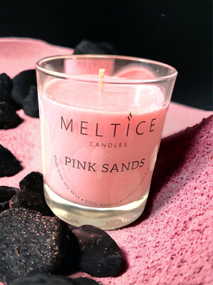 Find Serenity with Our Enchanting Pink Sands Candle