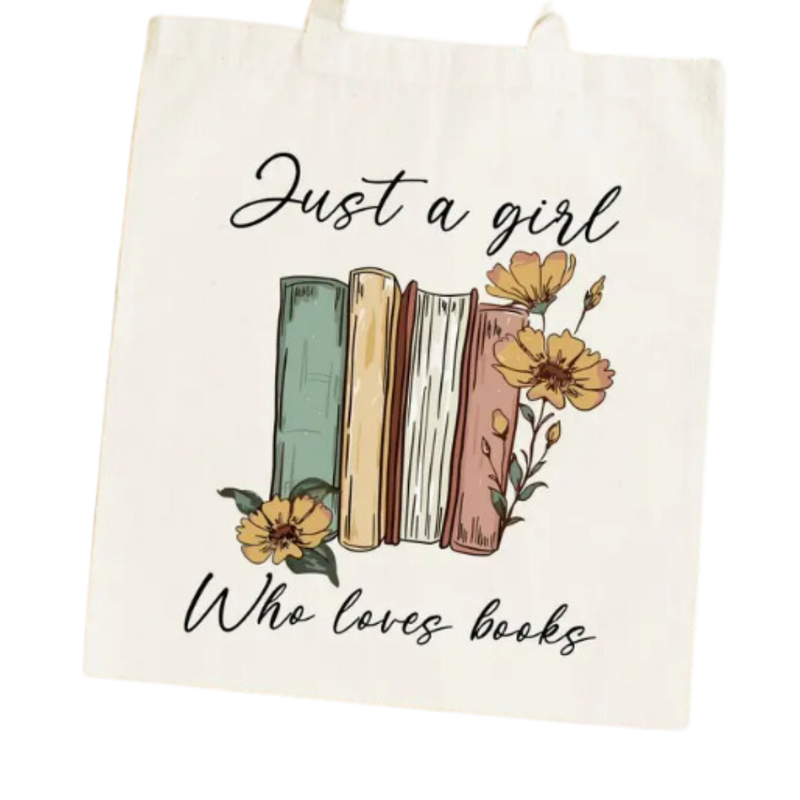 Tas 'Just a girl who loves books'