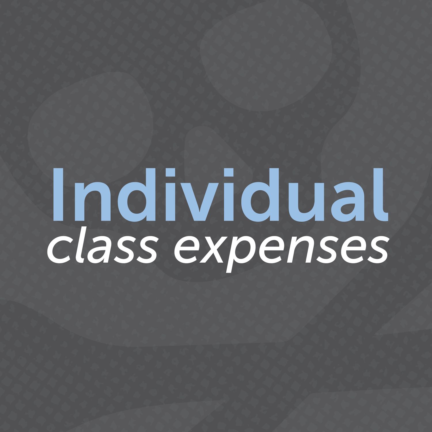 Individual Class Expenses