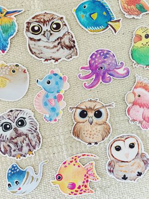 Animal Vinyl Waterproof Stickers