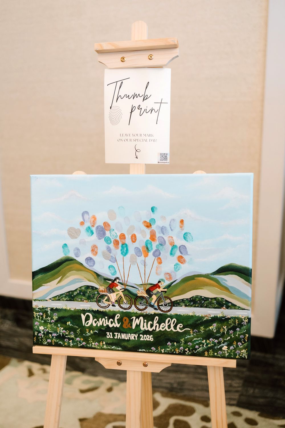 Interactive Wedding Guestbook Painting