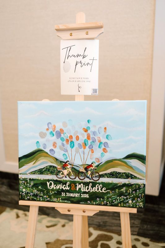 Interactive Wedding Guestbook Painting