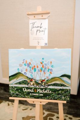 Interactive Wedding Guestbook Painting