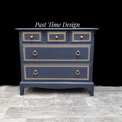 stag chest of drawers navy