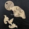 WOODUBEND pack of two applique scroll emblems 6104