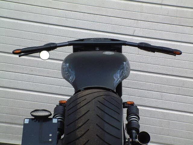 Hardline-Lenker fertig montiert, Alu poliert Hardline-Lenker fertig montiert, Alu poliert