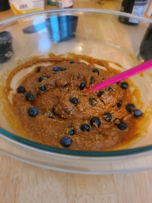 Blueberry Coconut Pupcake (Grain-Free, Gluten-Free)