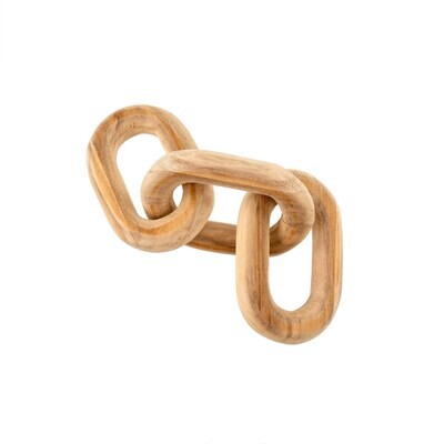 WOODEN CHAINLINKS, NATURAL