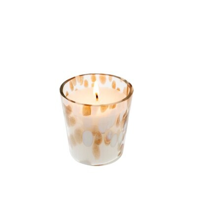 CONFETTI GLASS CANDLE - AMBER SPRUCE - S