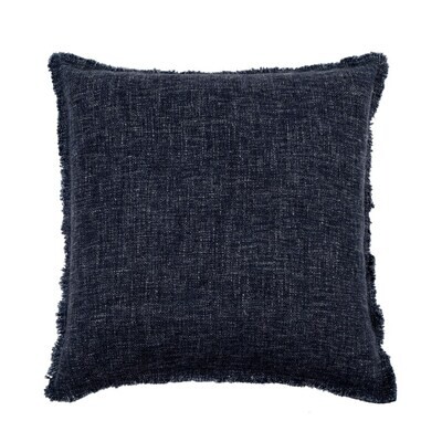 20X20 SELENA LINEN PILLOW - NAVY