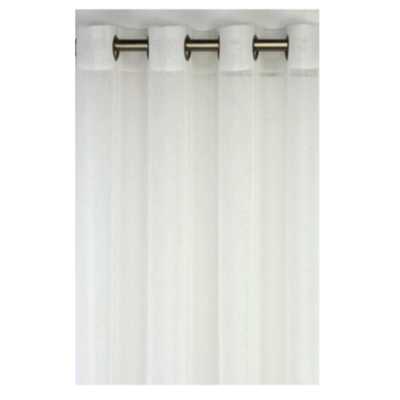 white sheer drapery panel with grommets, 108" long